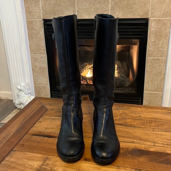 ECCO black leather boots, size 38 EU, in very good condition - Picture 2 of 8